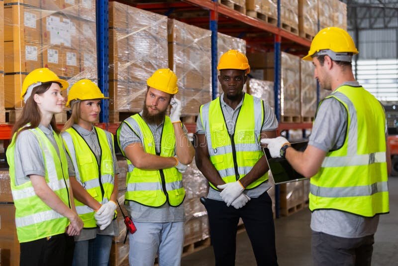 Quick Couriers warehouse team in safety gear
